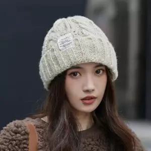 [룽스_65]여성 겨울무지비니 니트 모자 캐주얼 겨울모자