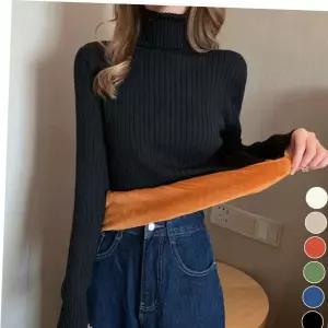 겨울 안감 니트 터틀넥 목폴라 여자 기모 이너 두꺼운