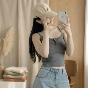 [옷자락]여성 여름 데일리 크롭 나시 끈 슬림핏 이너