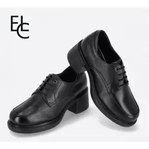 [엘칸토]여성 소가죽 쿠션 청키 옥스퍼드 로퍼힐 6cm LCWD44U539-19_SC