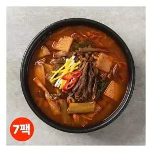 [고양면옥] 한식명장 특허 한우사골 육개장 600g x 7팩, 국내산 대파육개장 소고기 517596