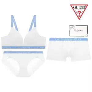 게스 GUESS 선물포장 메쉬 노와이어 커플속옷세트 GDWBR211BP211DR211WH 475472
