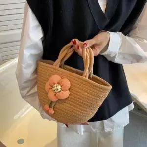 WL 별별창고) 로프백 여름 미니 토트 플라워 백 로프백 여름 스몰 비치
