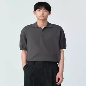 무신사 스탠다드 워셔블 수피마 코튼 니티드 폴로 셔츠 그레이 4496077