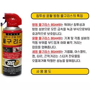 BG 침투성 윤활 물구리스 방청 350ml BG449 3개