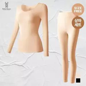 [하프클럽/]벨라도나 겨울 따뜻한 기모 내복 세트 내복상의 타이즈 홈웨어