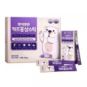 어린이홍삼 키즈홍삼스틱 포도맛 15g X 30포 홍삼 사포닌 효능 유아 주니어 영양제(쇼핑백포함)