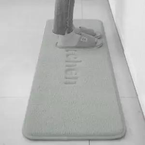 메모리폼발매트 키친 극세사 메모리 폼 발매트 민트그레이 주방