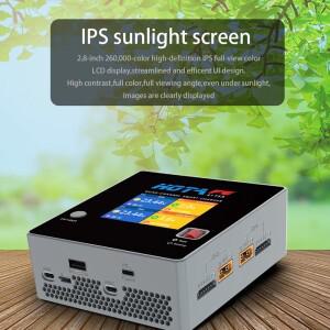 HOTA F6 4채널 스마트 충전기 1000W 4*15A 2.8인치 HD IPS LCD 디스플레이 노트북 태블릿 및 기타 지원