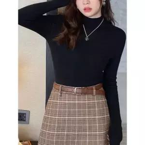 [하프클럽/휴드]웰르 슬림 6color 하이넥 니트