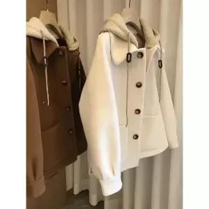 [하프클럽/휴드]넬켄 2color 니트 후드 코트