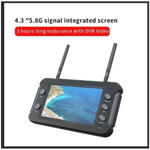 DVR 40CH 4.3인치 LCD 디스플레이가 장착된 SoloGood 5.8G FPV 모니터 16:9 NTSC/PAL 자동 검색 비디오 녹
