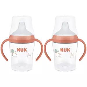 NUK 퍼펙트 매치 학습자 컵 5온스 2팩 - 부드러운 스파우트 이지 그립 핸들 BPA 프리 방수 전환 시피