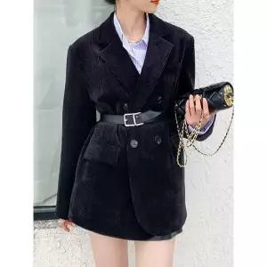 [하프클럽/휴드]코듀로이 벨벳 버튼 자켓