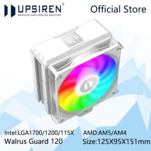 UPSIREN Walrus Guard 120 전자 화면 라디에이터 ARGB 4 히트 파이프 섀시 공랭식 지지대 A1700 115X AM4 A