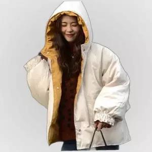 패딩 양면 항공 따뜻한 여성 리버시블 후드 점퍼 여자