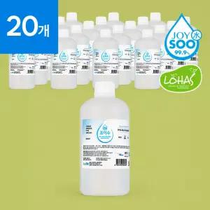 조이수 초순수 3차 살균 정제수 증류수 500ml 20개 지게차 배터리 화장품 의료용 가습기 냉각수