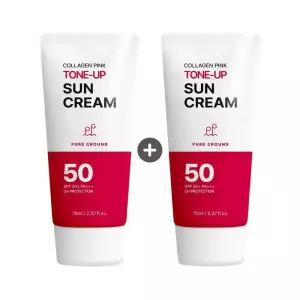 퓨어그라운드 콜라겐 톤업 선크림 70ml 2개