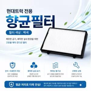 대성부품 현대트럭 향균필터 에어컨필터 메가 EG5톤 파워텍 뉴파워텍 엑시언트 트라고 실내 캐빈 항균 25톤 덤프 카고 추레라 차량용 공기정화 미세먼지 냄새차단 교체용  메가트럭 파비스