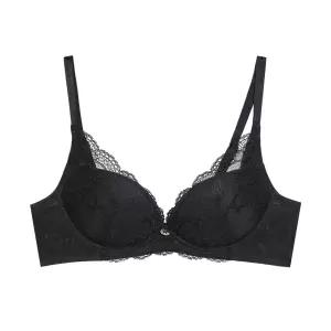 [Wonderbra]원더브라  소프트 레이스 노와이어 브라 블랙
