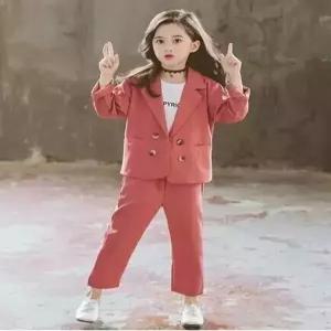 팜므 키즈 주니어 가을 더블버튼여아정장 세트
