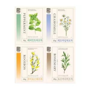 녹차원 루이보스+캐모마일+페퍼민트+로즈마리 허브차 4종
