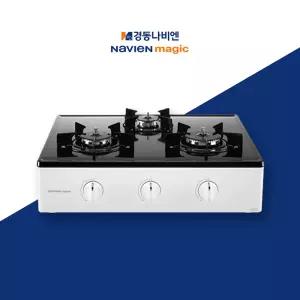 경동나비엔 정품 GRF-6003 ND PD 도시가스 크림화이트 3구 가스레인지 쿡탑