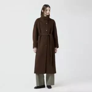 [롯데백화점]씨씨콜렉트 알파카 블렌드 하이넥 롱 코트 C254MSG031