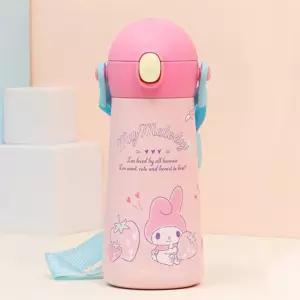 원터치 어깨끈 이중스텐물통 460ML 텀블러 어린이물통 워터보틀