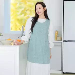 원피스 앞치마 가벼운 플레어 쉬폰 플라워 꽃무늬 어린이집