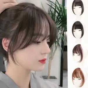 앞머리 가발 시스루 웨이브 자연 여성 앞머리 가발 볼륨 헤어 미용