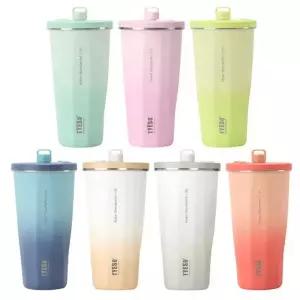 빨대 이중진공 스텐 타이소 텀블러 TYESO 600ml 보냉 보온 그라데이션