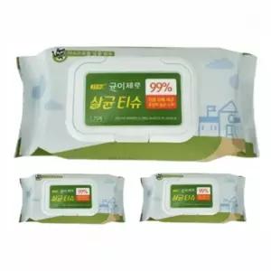균이제로 국산 살균티슈 캡형 75매 이소프로필 알코올 손소독용