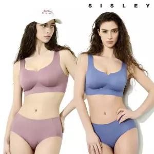 [최초가 99,900원]시슬리 SS21 흡한속건 노와이어 프리컷 퓨징 스포츠 런닝 브라팬티 4종