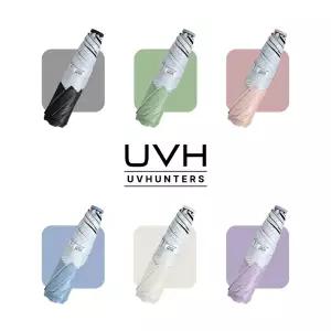 UV헌터스 3단 투톤 초경량 암막 양우산 자외선차단 카본 방수 발수 예쁜 카라비너