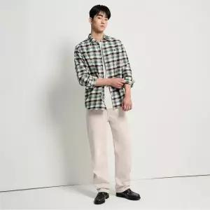 매장정품 빈폴 컬러 포인트 체크 셔츠 - 네이비 (BC6164C31R) 219438