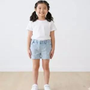 리틀밥독 키즈 여름옷 오스틴데님 여아청바지 귀여운 미니 데일리 숏팬츠 M232MPT16