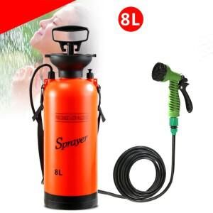 5L/8L 다기능 세차 자동차 도구 7 스프레이 물 열 모드와 휴대용 야외 캠핑 샤워 세차 분무기