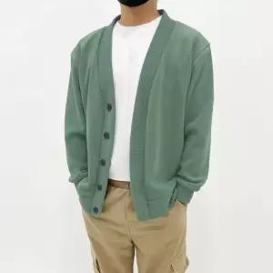 남자 남성 봄 가을 오버핏 가디건 니트 아우터 캐주얼 간절기 빅사이즈 M~5XL 마일드 오버핏 가디건
