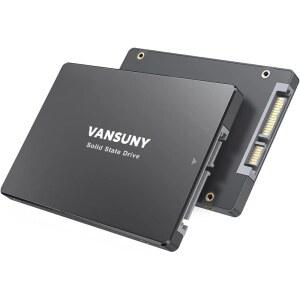 Vansuny 2TB SATA III SSD 내장 솔리드 스테이트 하드 드라이브 2.5 u201D 고급 3D NAND 플래시 최대 500MB/S PC 노트북 데스크탑용