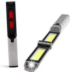 led 후레쉬 강력 자석 작업등 휴대용 랜턴 야간 대비 조명등 다용도 충전식 접이식 경고등 주차 캠핑 야외