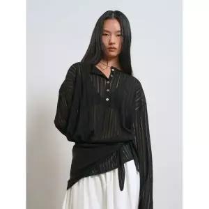 제너럴아이디어 GENERALIDEA 시스루 헨리넥 풀오버 BLACK GF1LKP514 GF1LKP514BK 417530