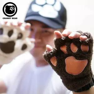 핑거리스 방한장갑 곰발바닥 털장갑 워머 동물 코스튬