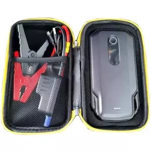 Baseus 20000mAh 점프 스타터 2000A 12V 휴대용 자동차 배터리 새 하드 EVA 여행용 케이스 가방 커버