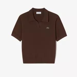 라코스테 여성 26SS 오픈 카라 피케 스웨터 폴로 셔츠 PF300E-56G LFA 피칸브라운 1084401