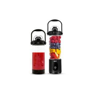 QUIK 휴대용 블렌더 무선 24 쉐이크 앤 스무디용 리쿠아도라 BPA 프리 아이스 크러쉬 식기세척기 안전 부품 방수 트리플 배터리 주스컵 블랙