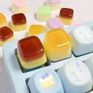 DIY 투명 젤리 푸딩 키 캡 크로스 샤프트 기계식 키보드 원래 떨어지는 Pc