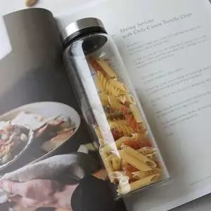 투명 유리 눈금 양념통 대 500ml 1P 뚜껑 3단조절 유리병