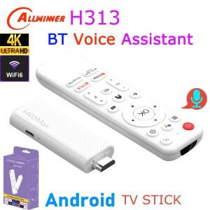 안드로이드 TV 스틱 H96 Max H313 올위너 쿼드 코어 4K 와이파이6 블루투스 음성 어시스턴트 리모컨 미디어