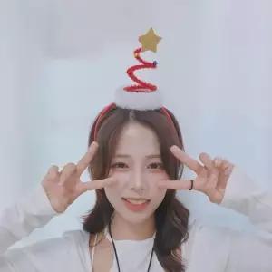 크리스마스파티 크리스마스 스프링 트리 머리띠